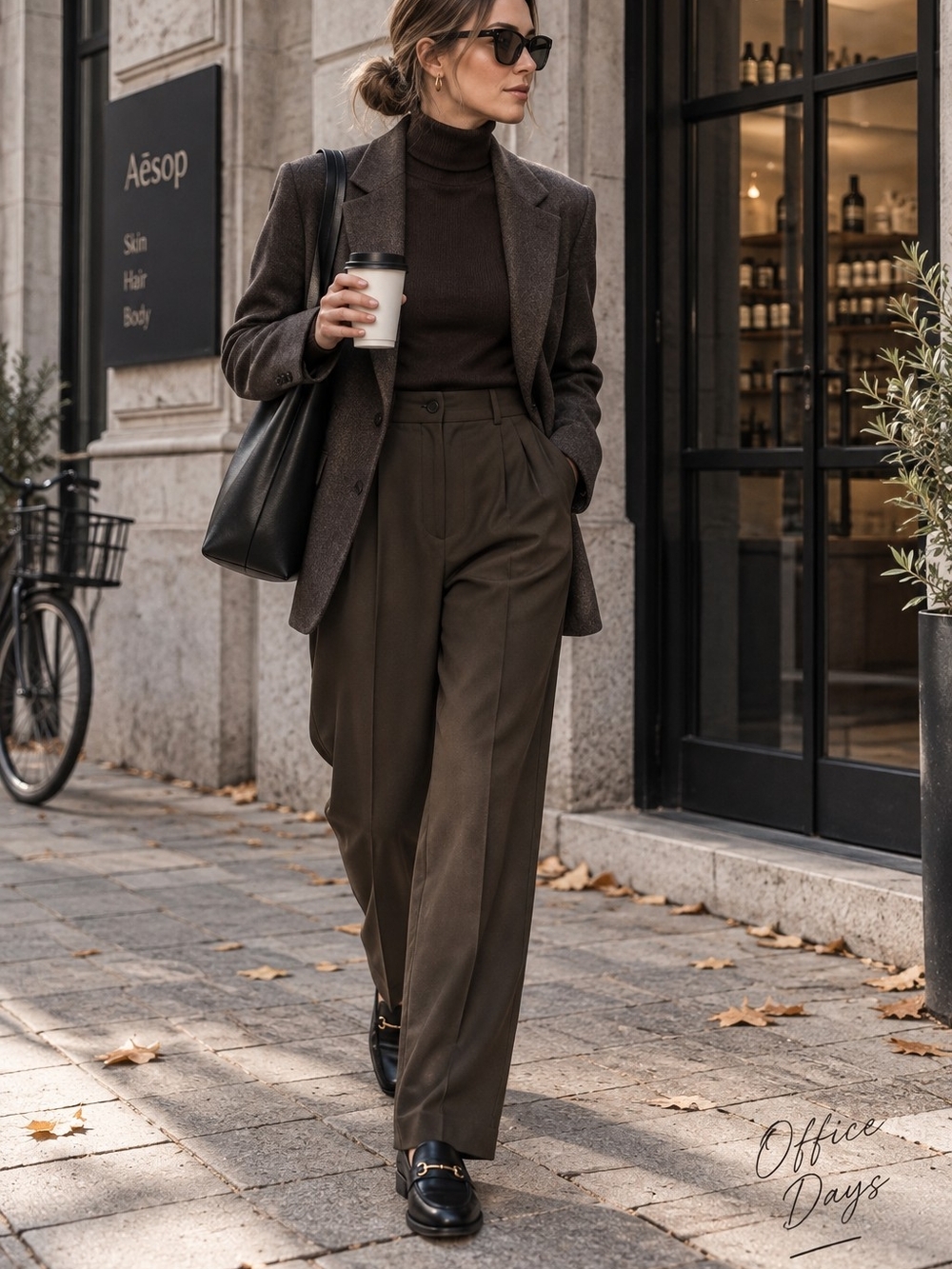 Sag Harbor 90s Vintage High-Waist Wool Trousers Pants